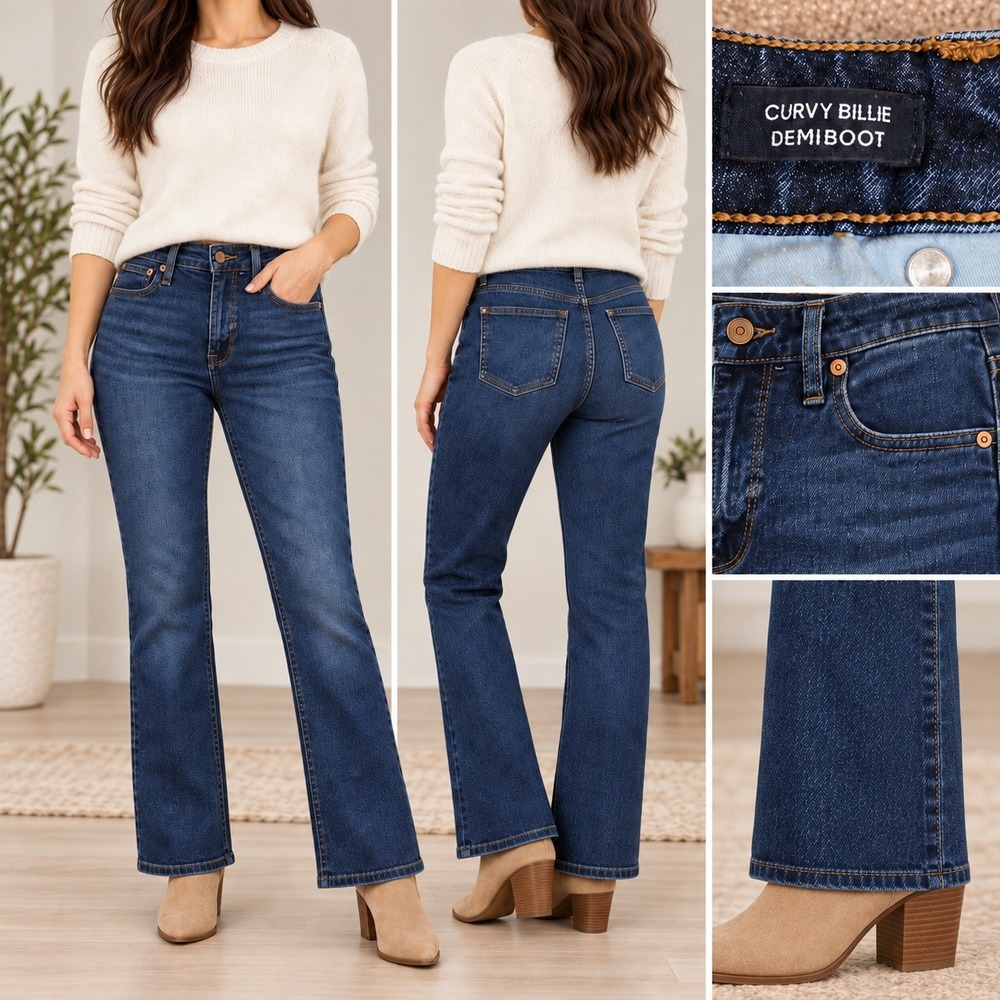 J.Crew Straight Leg Jeans Womens Blue High Rise Dark Wash L4967 27P